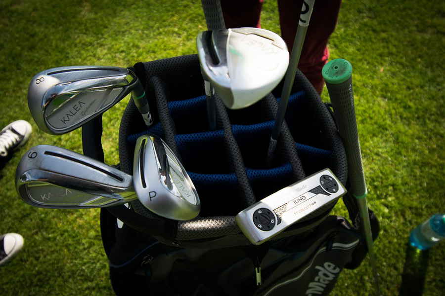 Anordnung der Golfschläger im Golfbag
