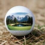 Golfball mit Foto auf dem Ball (NF)