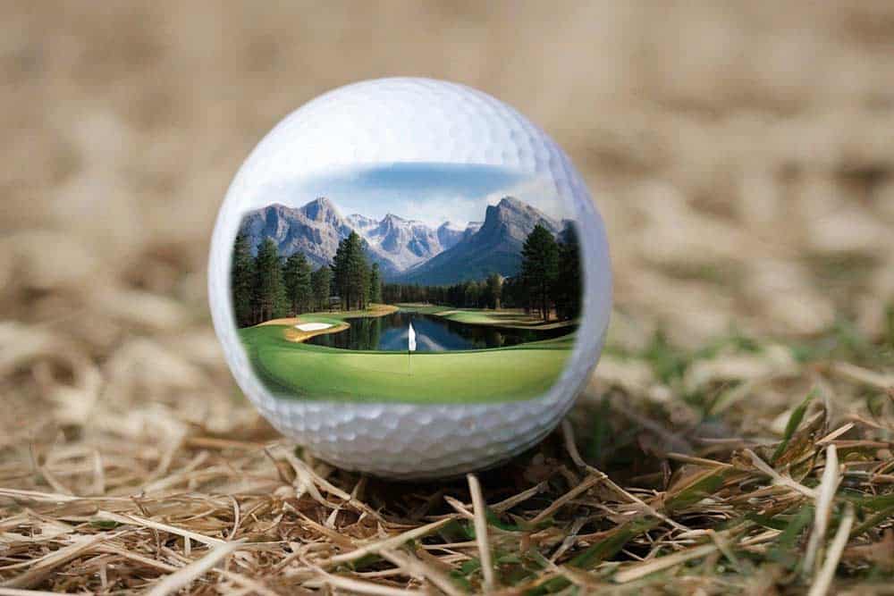Golfball mit Foto auf dem Ball (NF)