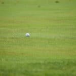 Ein Golfball kann etwa 100 bis 150 Meter weit und 30 bis 40 Meter hoch fliegen