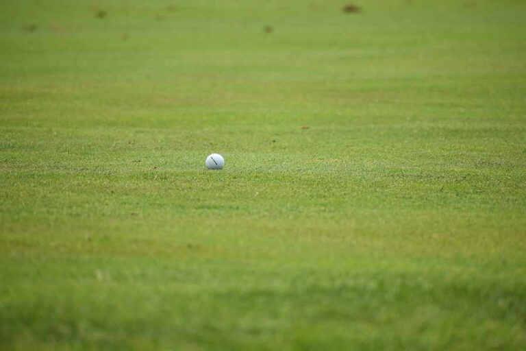 Ein Golfball kann etwa 100 bis 150 Meter weit und 30 bis 40 Meter hoch fliegen